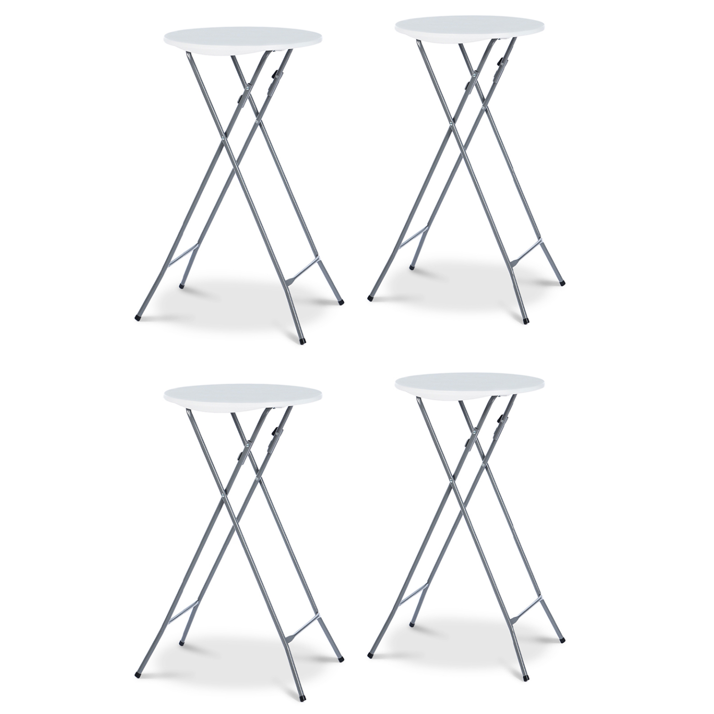 Set di 5 coperture bianche per tavolo alto pieghevole 70 cm 105 CM