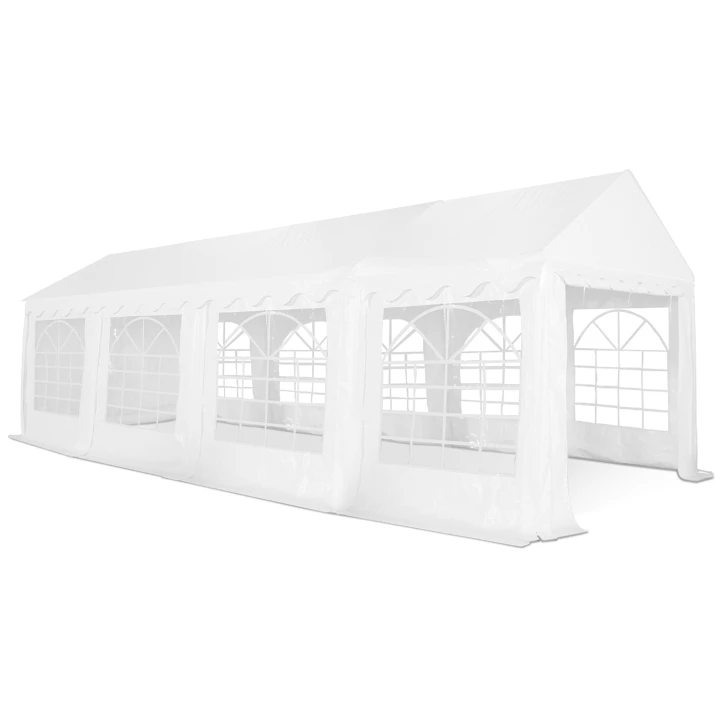 Tente de réception 4x8 M barnum PE 180gr/m² blanc