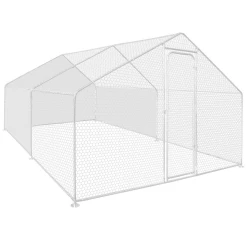 Bâches waterproof universelles 1 arrière + 2 côtés blanc 150 gr pour enclos poulaillers