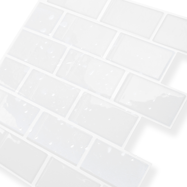 Crédence adhésive murale effet carrelage 10 pcs 30x30 cm