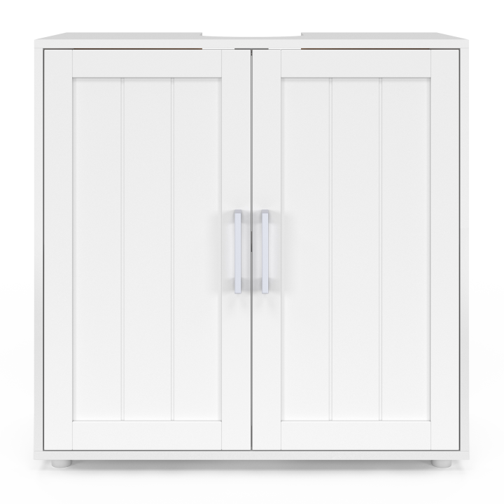 Meuble sous-lavabo salle de bain WALDO bois blanc