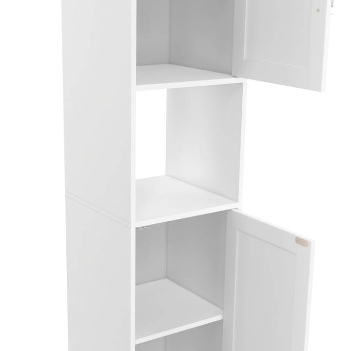 Meuble colonne salle de bain WALDO 2 portes blanc