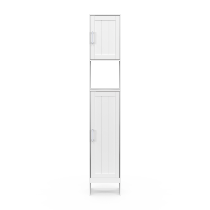 Meuble colonne salle de bain WALDO 2 portes blanc