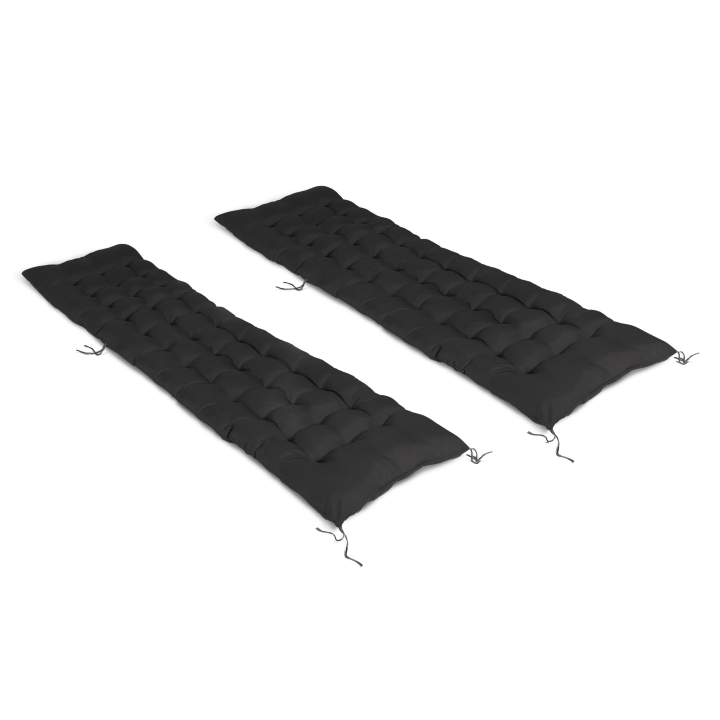 Lot de 2 coussins universel de transat ADAM 180cm noir