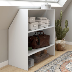 Scaffale inclinato bianco, 2 livelli - TOMI| ID Market