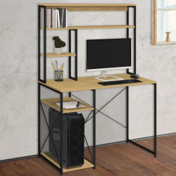 Scrivania di design industriale di DETROIT con ripiani portaoggetti