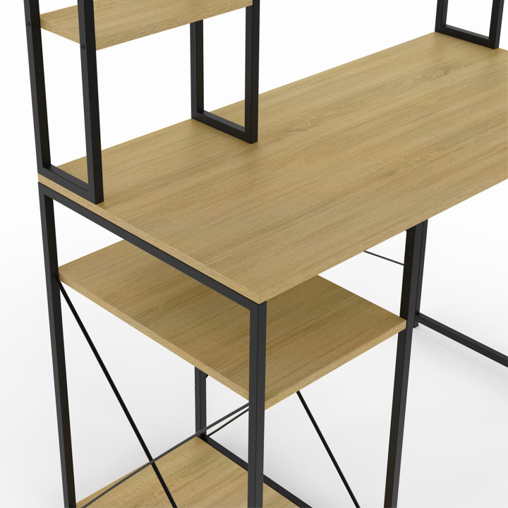 Scrivania di design industriale di DETROIT con ripiani portaoggetti