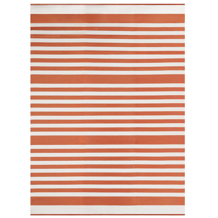 Tappeto da esterno a strisce di terracotta 270x370cm - RAYURES |ID Market