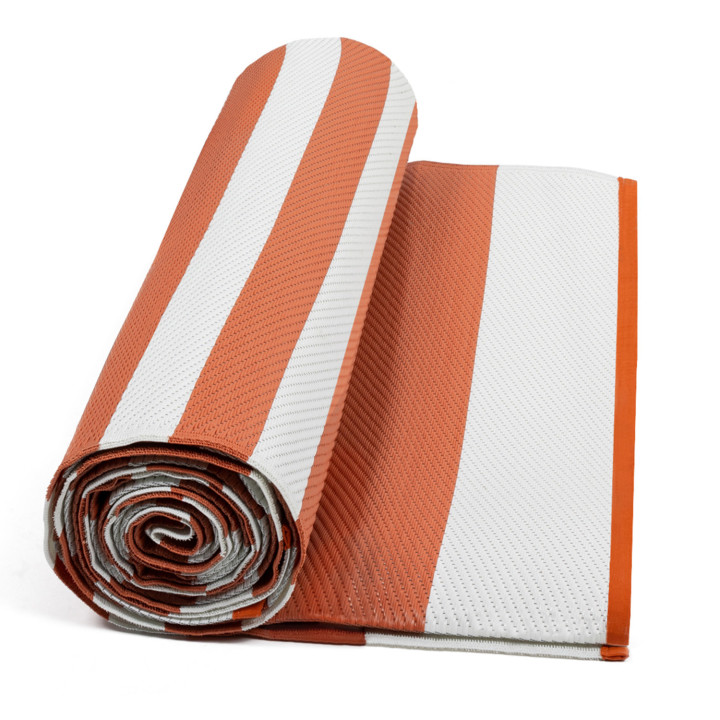 Tappeto da esterno a strisce di terracotta 270x370cm - RAYURES |ID Market