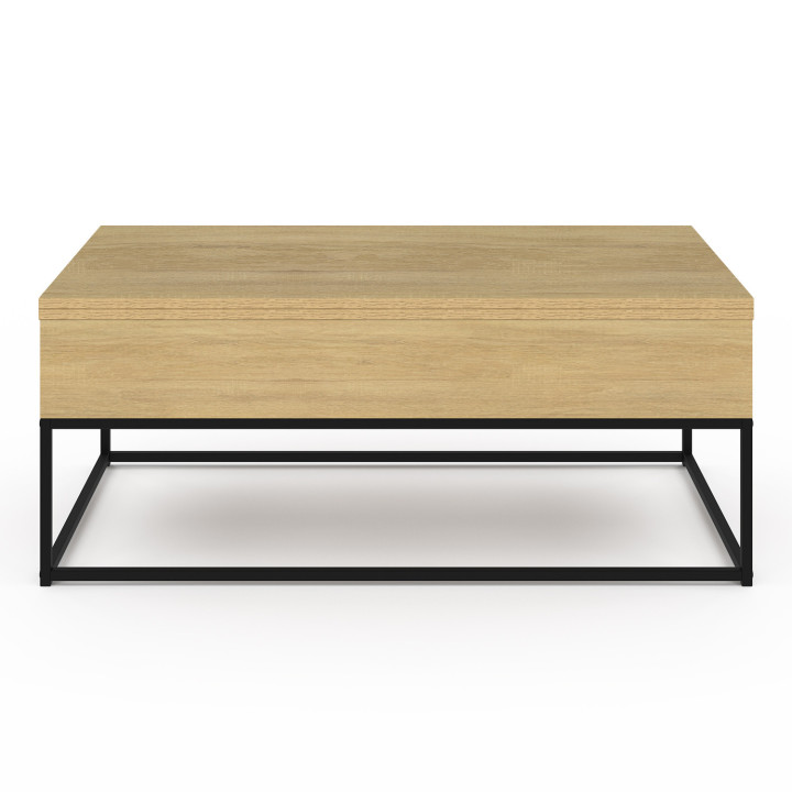 Tavolino rettangolare industriale trasformabile in tavolo da pranzo - DETROIT | ID Market