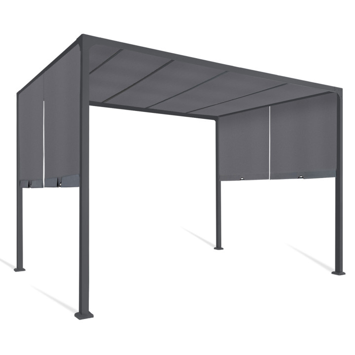 A buon mercato pergola scorrevole su 2 lati 3x3 M grigio antracite | ID Market