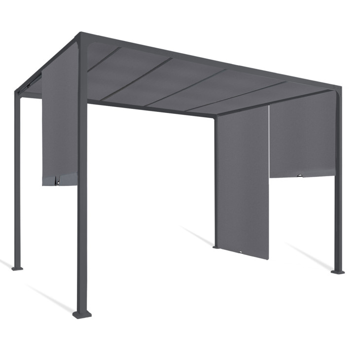 A buon mercato pergola scorrevole su 2 lati 3x3 M grigio antracite | ID Market