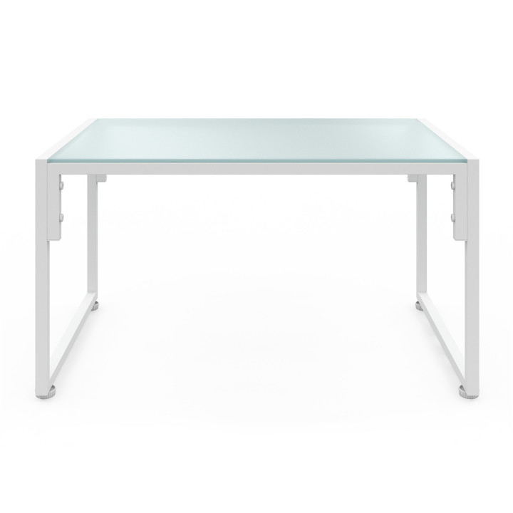 Set di mobili da giardino bassi a 4 posti in acciaio bianco - NAIROBI | ID Market