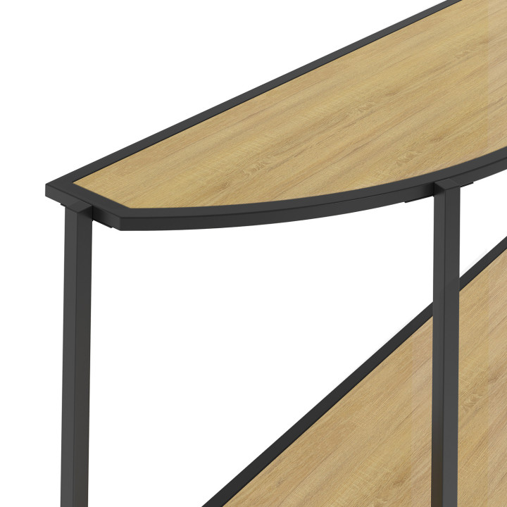 Console a mezzaluna con 1 ripiano in stile industriale - DETROIT | ID Market