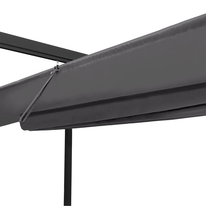 Pergola retrattile a 6 gambe 3x6 M colore grigio antracite economica | ID Market