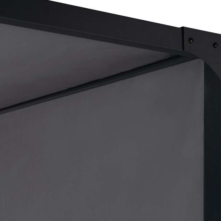 Pergola scorrevole 3x6m in tessuto grigio antracite | ID Market