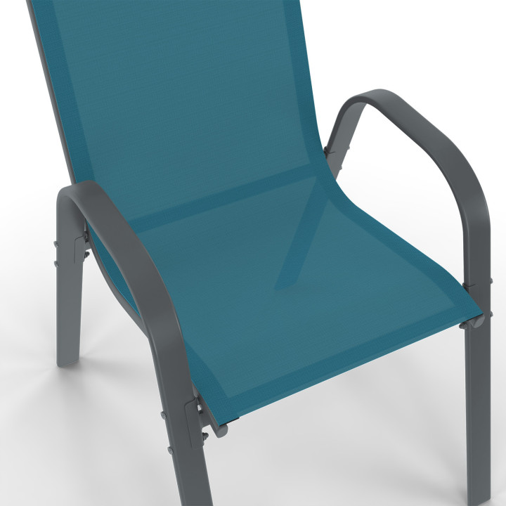 Set tavolo e sedie da giardino 240cm e 10 sedie impilabili - MADRID | ID Market