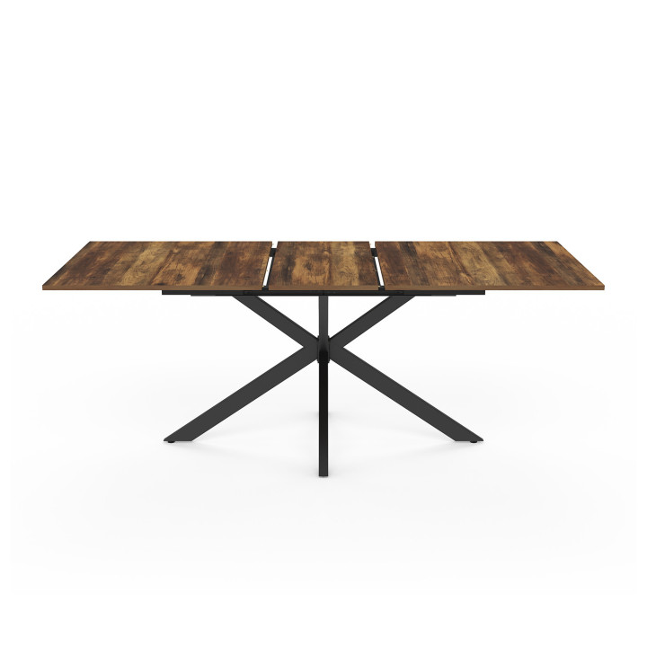 Tavolo da pranzo rettangolare allungabile 6-10 persone in legno scuro - ALIX | ID Market