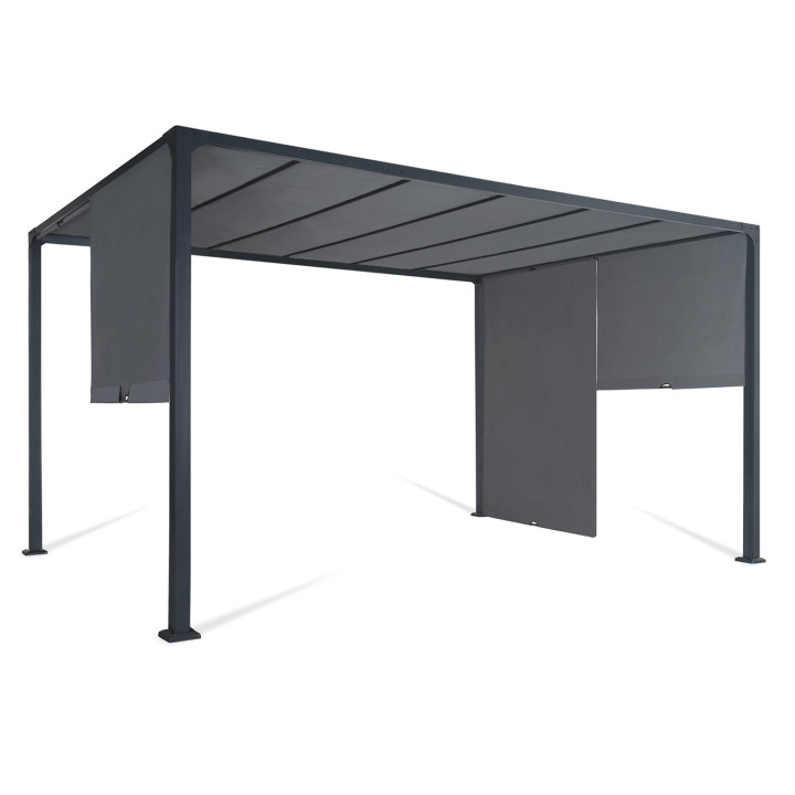 A buon mercato pergola scorrevole in metallo grigio 3x4m | ID Market