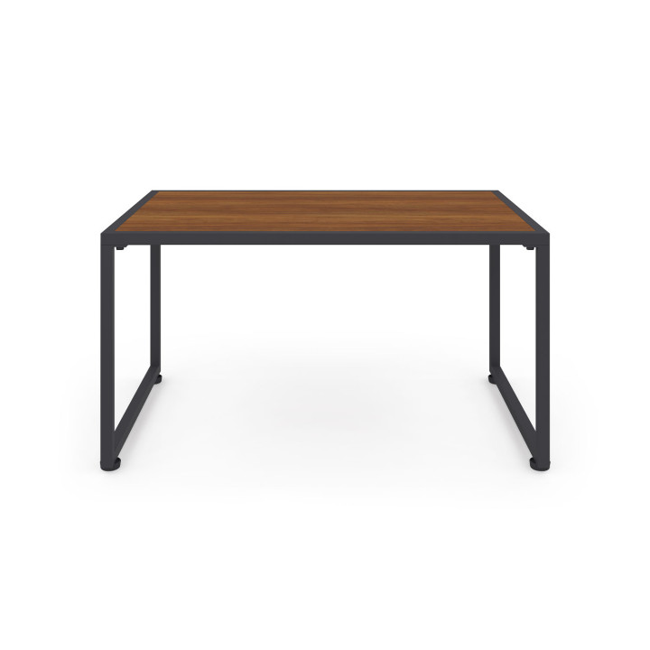 Set di mobili da giardino bassi a 6 posti in grigio antracite con effetto rattan - RIO | ID Market