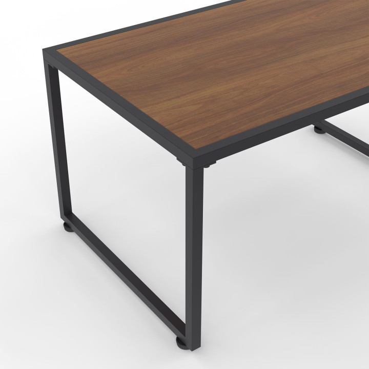 Set di mobili da giardino bassi a 6 posti in grigio antracite con effetto rattan - RIO | ID Market