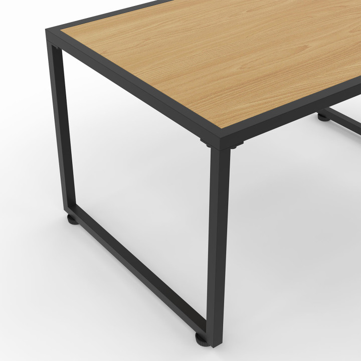 Set di mobili da giardino bassi a 6 posti in rattan nero e chiaro - RIO | ID Market