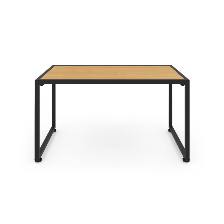 Set di mobili da giardino bassi a 6 posti in rattan nero e chiaro - RIO | ID Market