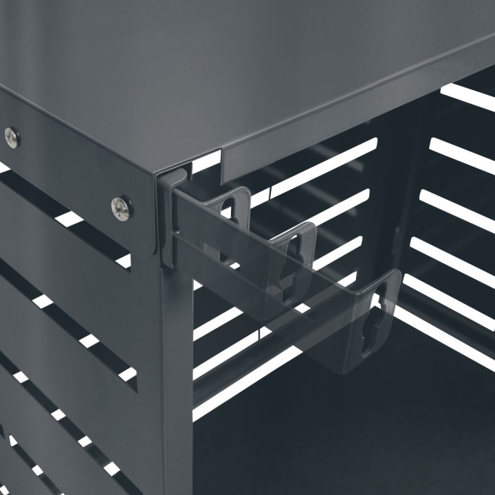 Coperchio per aria condizionata in metallo grigio carbone 95x50x80cm |ID Market