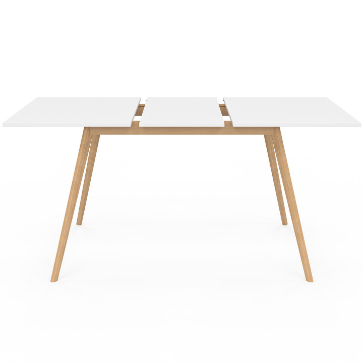 Tavolo scandinavo bianco allungabile per 4-8 persone | ID Market