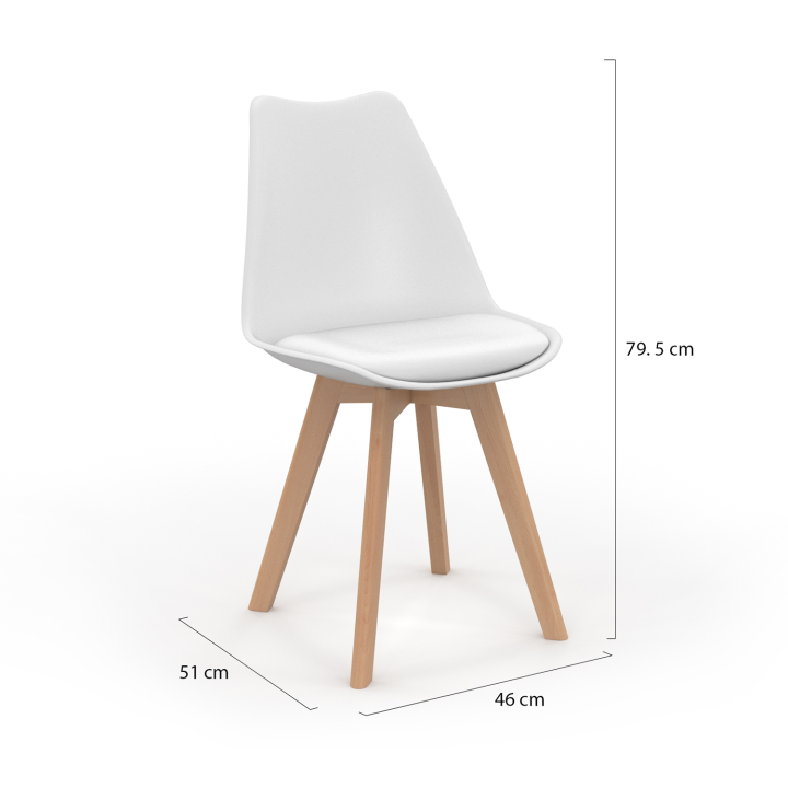 Sedie scandinave in colori diversi: grigio, bianco, nero - Set di 6 - SARA | ID Market