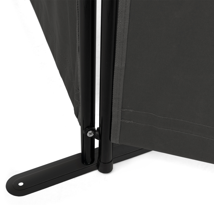 Schermo pieghevole per interni/esterni su gambe 3 pannelli 250 x 180 cm grigio antracite | ID Market