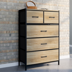 Cassettiera in tessuto a 5 cassetti in stile industriale - UTAH | ID Market
