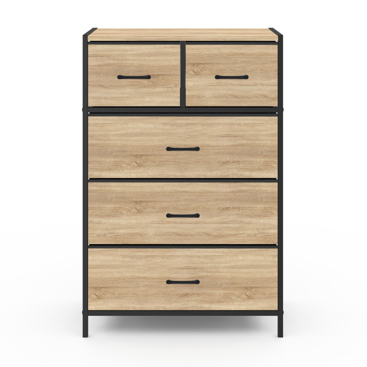 Cassettiera in tessuto a 5 cassetti in stile industriale - UTAH | ID Market
