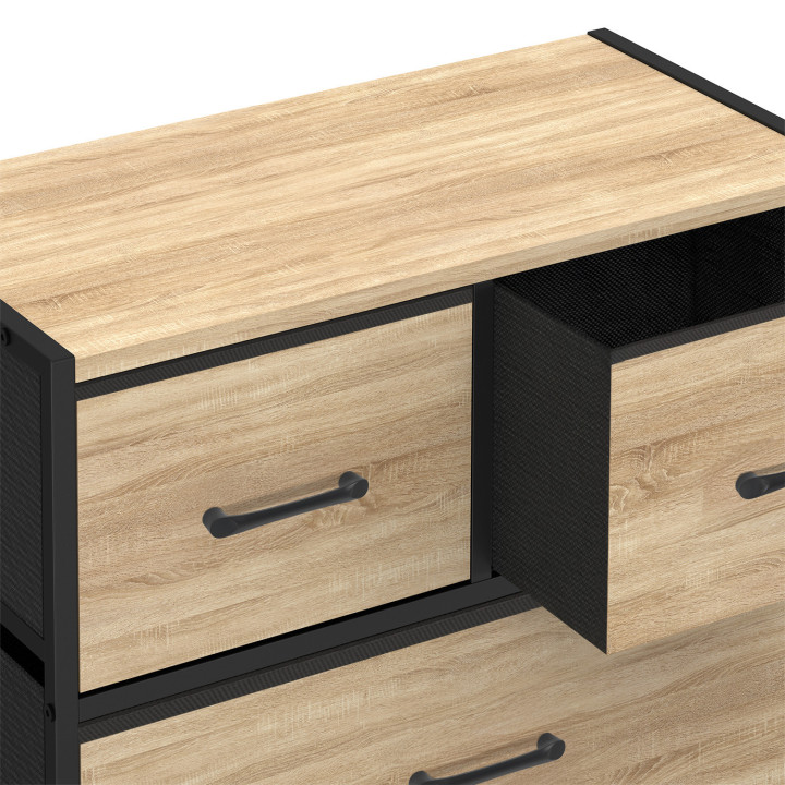 Cassettiera in tessuto a 5 cassetti in stile industriale - UTAH | ID Market