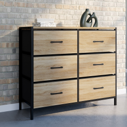 Cassettiera in tessuto a 6 cassetti in stile industriale - UTAH | ID Market