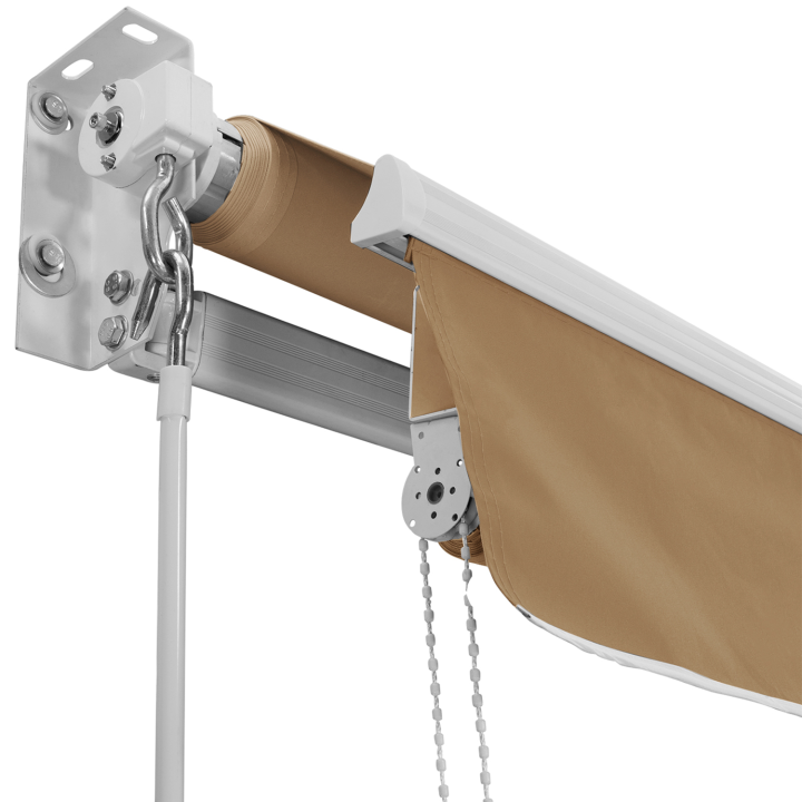 Tenda da sole manuale 4x3M taupe con mantovana 150CM | ID Market