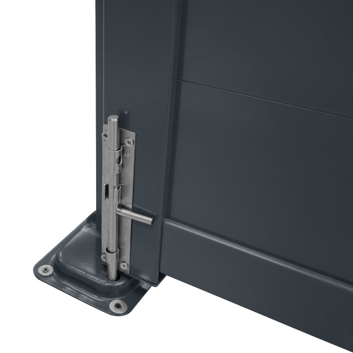 Cancello a battente in alluminio grigio antracite 302 x 160 cm | ID Market