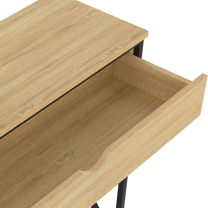 Consolle industriale 1 cassetto 2 ripiani legno e metallo - WAYNE | ID Market