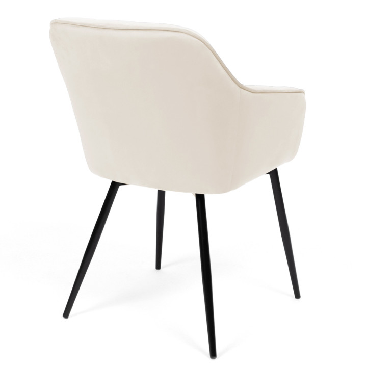 Set di 2 sedie da pranzo in velluto beige - MADY | ID Market