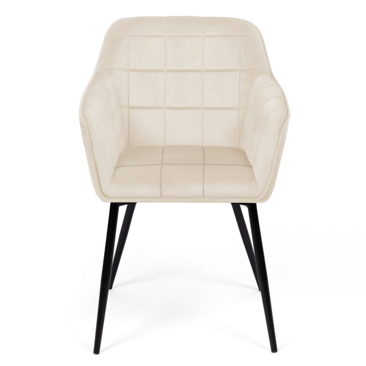 Set di 2 sedie da pranzo in velluto beige - MADY | ID Market