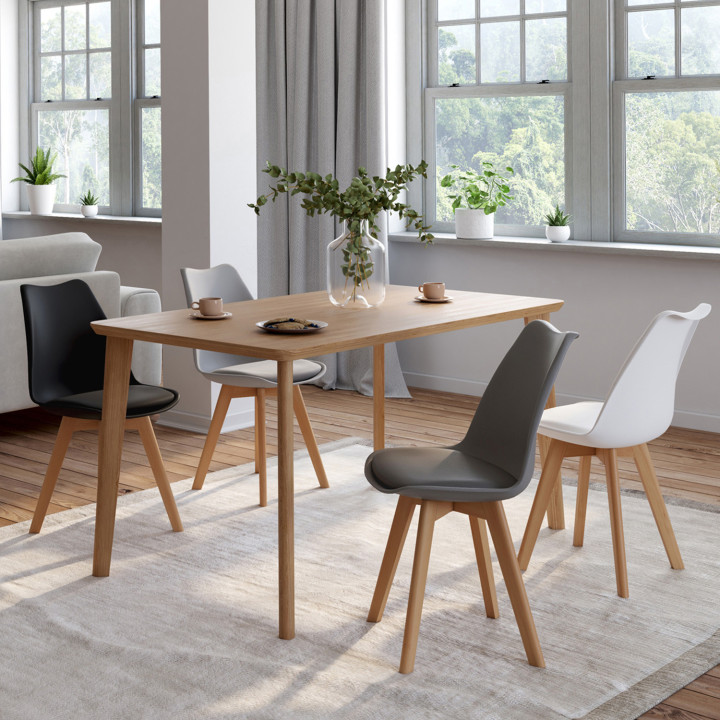 Sedie scandinave in grigio scuro, grigio chiaro, bianco e nero - ID Market