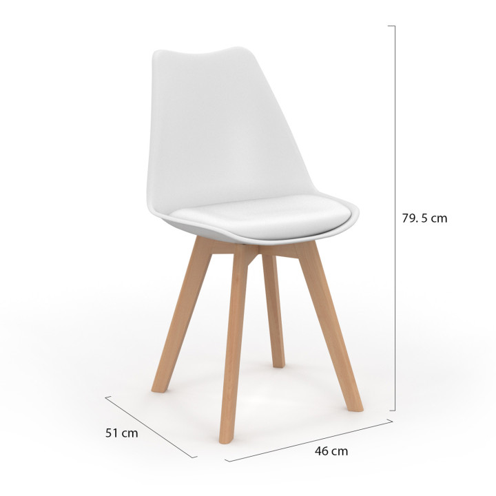 Sedie scandinave in grigio scuro, grigio chiaro, bianco e nero - ID Market