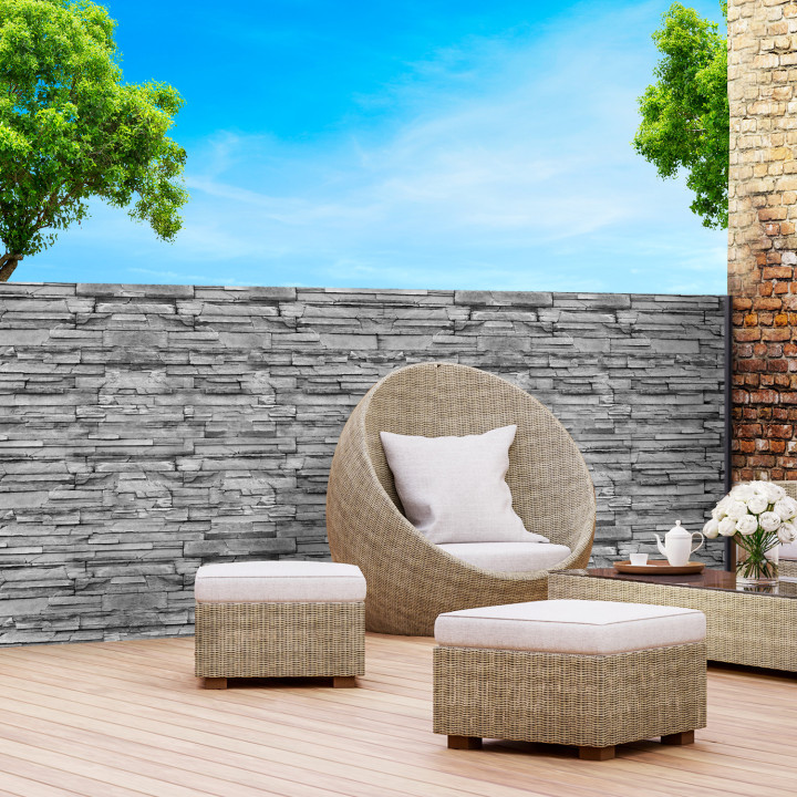 Schermo oscurante in pietra grigia 1,8 x 10 M | ID Market