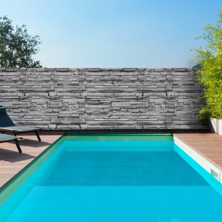 Schermo oscurante in pietra grigia 1,8 x 10 M | ID Market