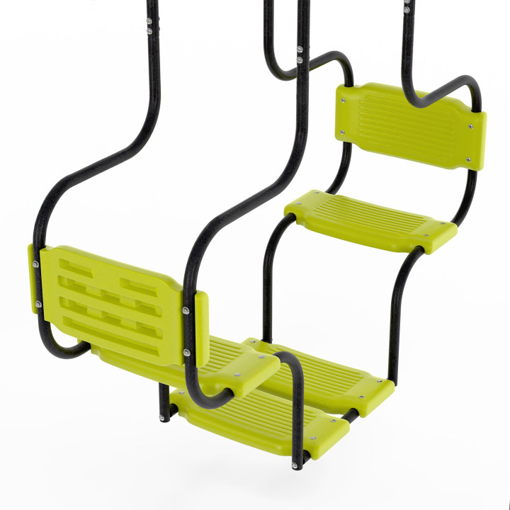 Altalena verde con 4 attrezzature: gondola, faccia a faccia e 2 altalene | IdMarket