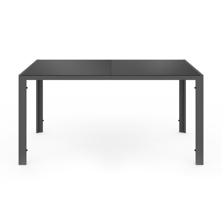 Set di mobili da giardino 6 posti tavolo 150cm poltrone corda grigio antracite - ODESSA | ID Market