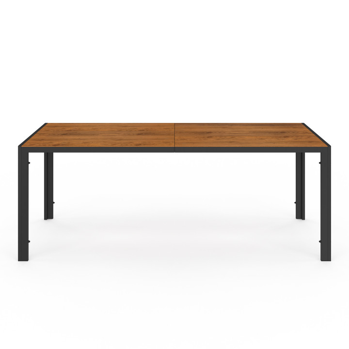 Set di mobili da giardino 190 cm con piano in legno e 8 sedie impilabili - NOUMEA | ID Market