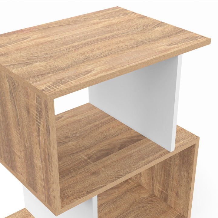 Set di 2 comodini a S bianchi e faggio - SOFIA |ID Market