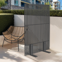 Paravent extérieur ajour claustra extérieure 80x150cm gris anthracite | ID Market