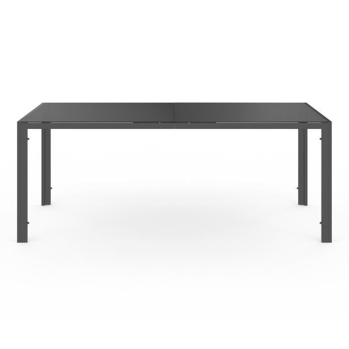 Set di mobili da giardino, tavolo e sedie, 8 posti, colore misto blu, grigio e nero - MADRID | ID Market